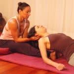 thai yoga massage advanced training: a wonderful traction of the neck with isolation on the back